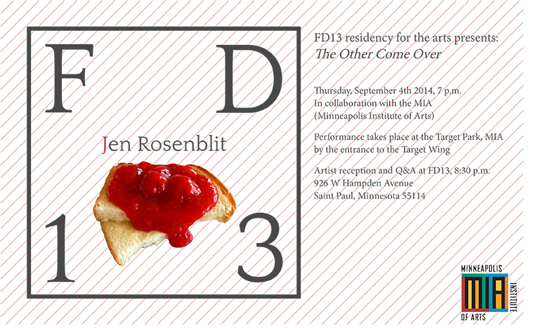 FD13 presents: Jen Rosenblit. Thursday, 4 Sep 2014, 7pm. MIA Target Park.