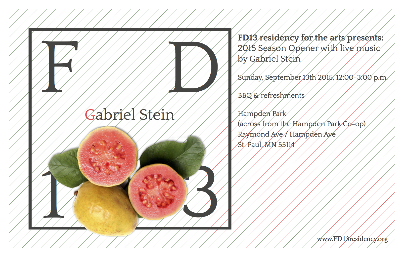 FD13 Season Opener with live music by Gabriel Stein :: feat. Kramarczuk sausages
