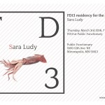 FD13 presents: Sara Ludy. Thursday, 3 March 2016, 7 pm. Public Functionary.